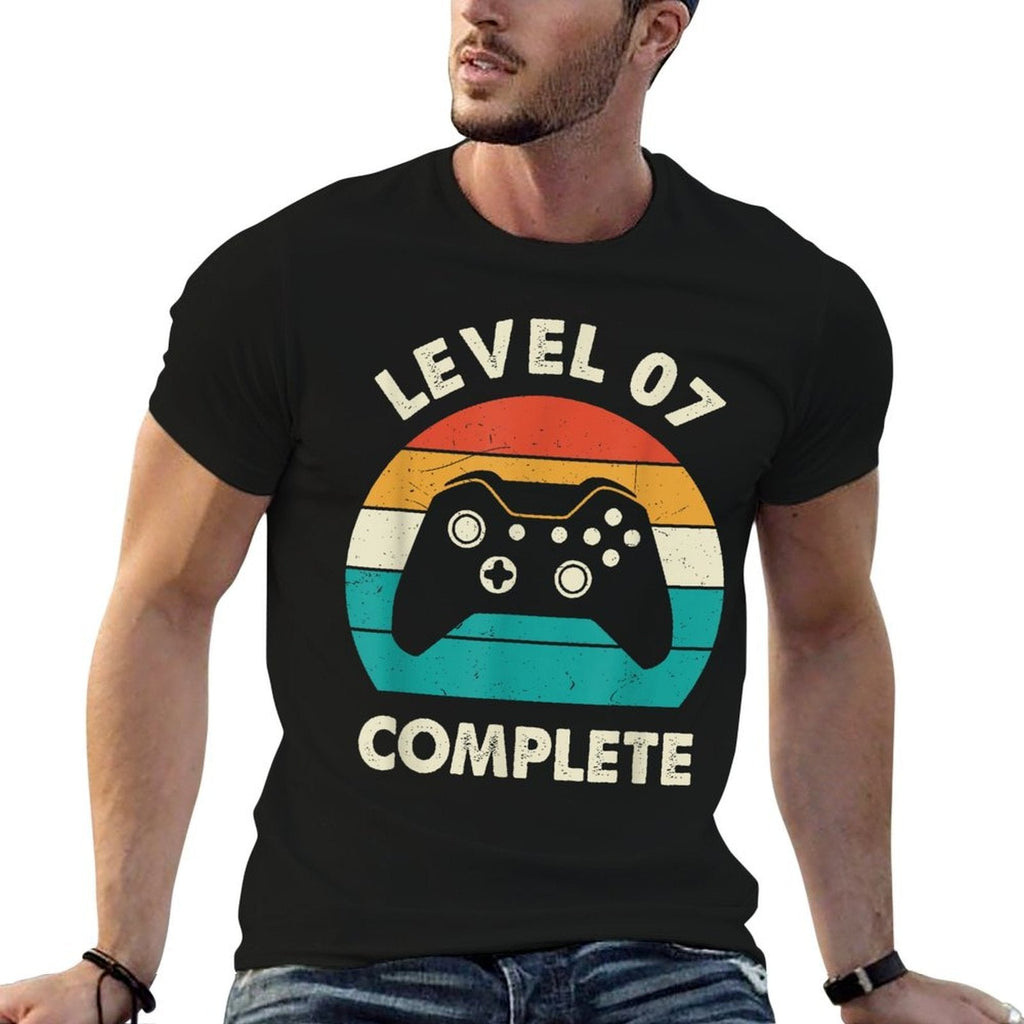 7th Wedding Anniversary For Couples Level 7 Complete  Ribbed Collar T-Shirt