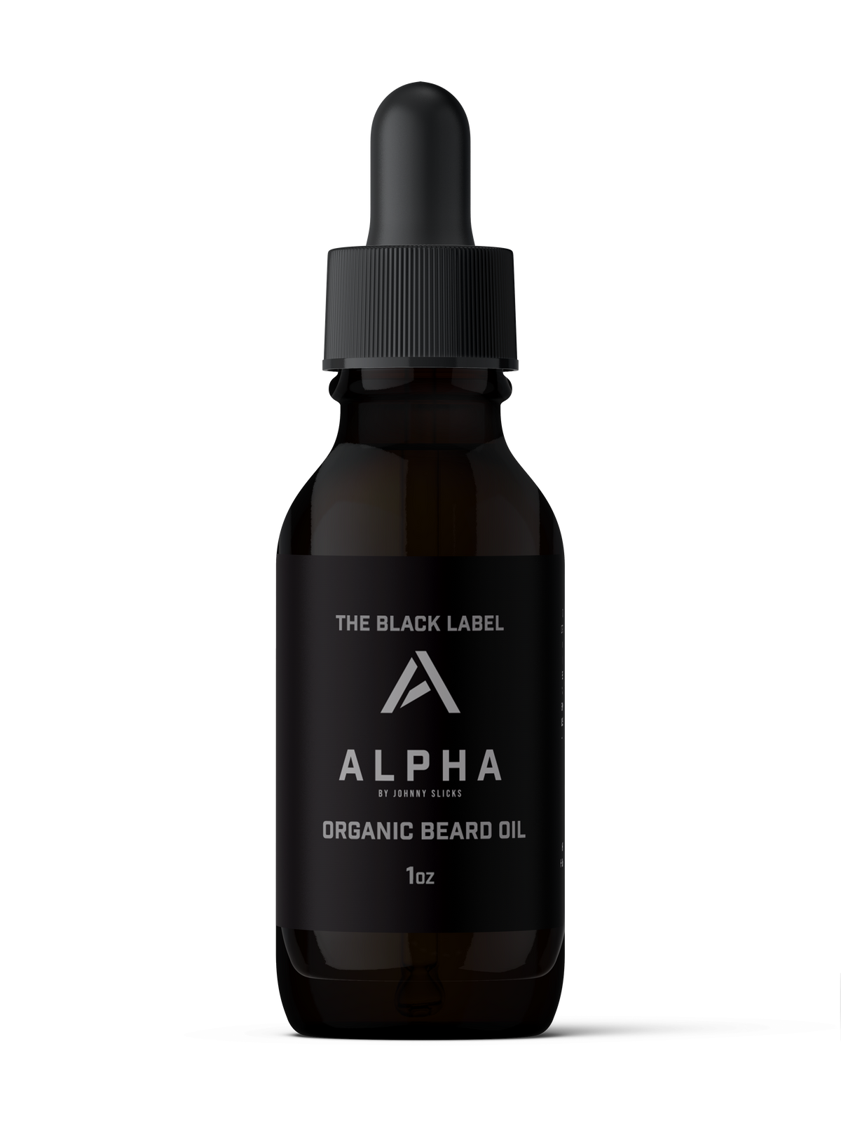 Alpha Beard Oil bottle, premium organic beard oil for growth in 1oz size.